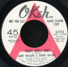 Load image into Gallery viewer, Larry Williams &amp; Johnny Watson : A Quitter Never Wins / Mercy, Mercy, Mercy (7&quot;, Promo, Styrene)
