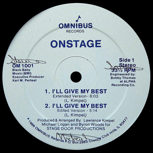 Onstage : I'll Give My Best (12