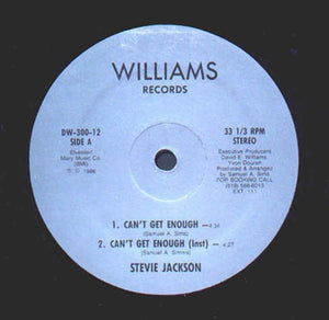 Stevie Jackson (2) : Can't Get Enough (12")