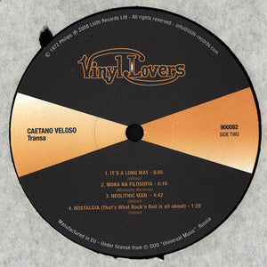 Caetano Veloso : Transa (LP, Album, RE, RM, 180)