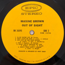 Load image into Gallery viewer, Maxine Brown : Out Of Sight (LP, Album, Pit)
