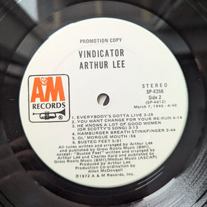 Arthur Lee : Vindicator (LP, Album, Promo, Gat)