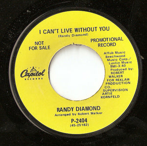 Randy Diamond : Giving You My Love / I Can't Live Without You (7", Promo)