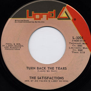 The Satisfactions (3) : One Light Two Lights / Turn Back The Tears (7", Single)