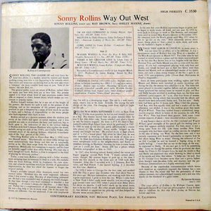 Sonny Rollins : Way Out West (LP, Album, Mono)