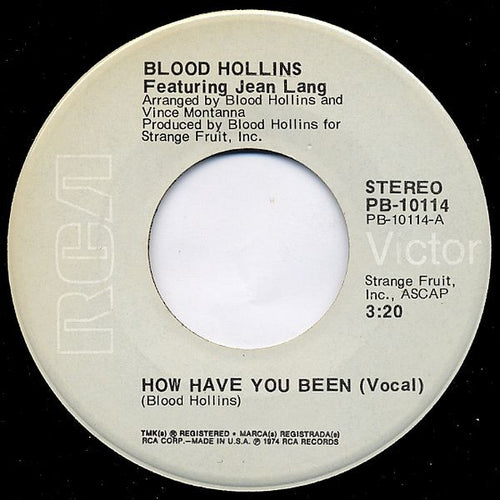 Everett 'Blood' Hollins Featuring Jean Lang : How Have You Been (7