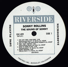 Load image into Gallery viewer, Sonny Rollins : The Sound Of Sonny (LP, Album, Mono, RE)
