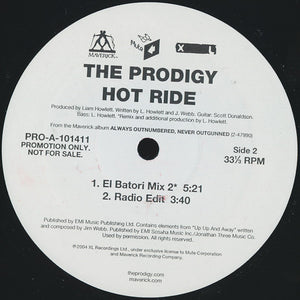 The Prodigy : Hot Ride (12", Promo)