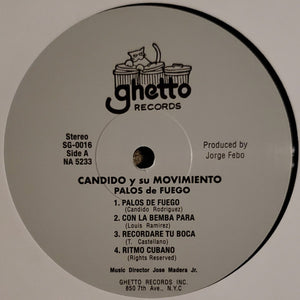 Candido Y Su Movimiento : Palos De Fuego (LP, Album, RE, RM)