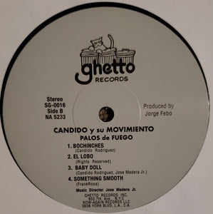 Candido Y Su Movimiento : Palos De Fuego (LP, Album, RE, RM)