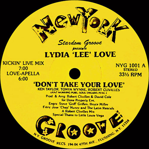 Stardom Groove Presents Lydia Lee Love : Don't Take Your Love (12