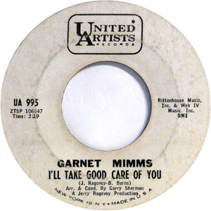 Garnet Mimms : I'll Take Good Care Of You (7", Single, Promo)