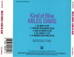 Miles Davis : Kind Of Blue (CD, Album, RE, RM)