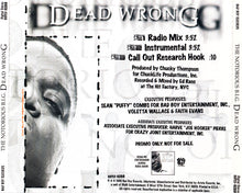 Load image into Gallery viewer, The Notorious B.I.G.* : Dead Wrong (CD, Single, Promo)
