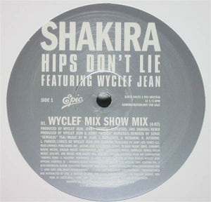 Shakira Featuring Wyclef Jean : Hips Don't Lie (12", Promo)