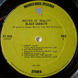 Black Sabbath : Master Of Reality (LP, Album, RP, Pit)