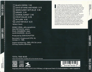 Sonny Criss : This Is Criss! (CD, Album, RE, RM)
