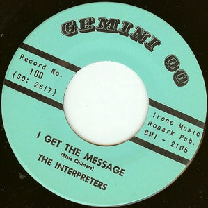 The Interpreters (2) : Stop That Man / I Get The Message (7", Single)