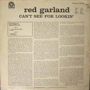 Red Garland : Can't See For Lookin' (LP, Album)