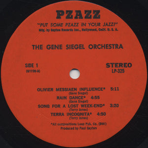 The Gene Siegel Orchestra : The Gene Siegel Orchestra (LP, Album)