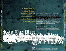 Load image into Gallery viewer, Aaliyah Featuring DMX : Come Back In One Piece (CD, Single, Promo)
