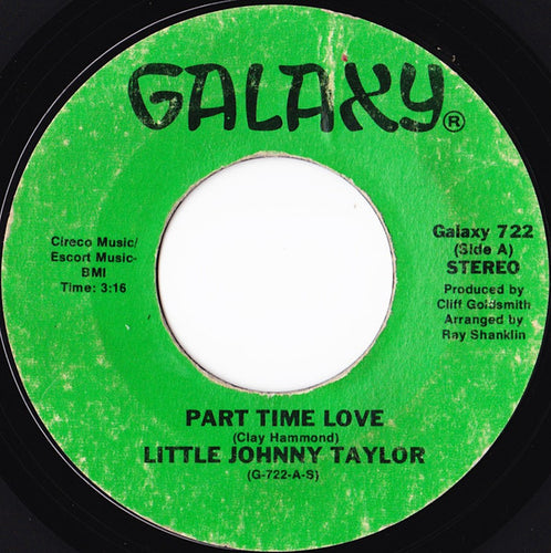 Little Johnny Taylor : Part Time Love (7