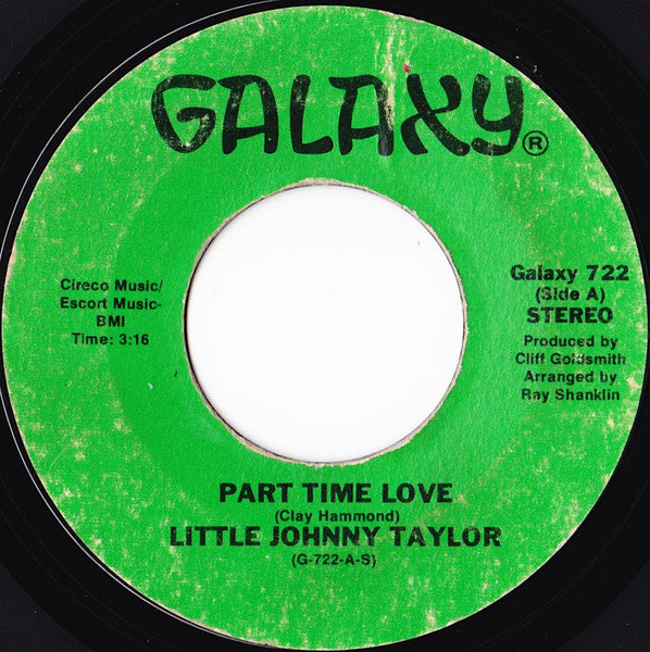 Little Johnny Taylor : Part Time Love (7