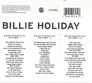 Billie Holiday : The Quintessential Billie Holiday   (3xCD, Comp, RM + Box)