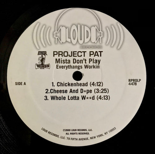 Project Pat : Mista Don't Play Everythangs Workin (2xLP, Album, Promo, Cle)