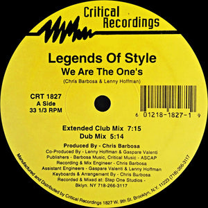 Legends Of Style : We Are The Ones (12")