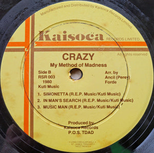 Crazy (4) : My Method Of Madness (LP, Album)