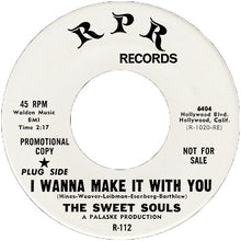 Load image into Gallery viewer, The Sweet Souls : I Wanna Make It With You / Your Baby (7", Promo)
