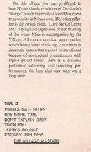 Load image into Gallery viewer, Nina Simone With The Village Allstars : Sings Porgy (LP, Comp, Mono)

