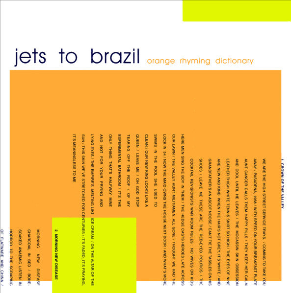 Jets To Brazil : Orange Rhyming Dictionary (CD, Album)