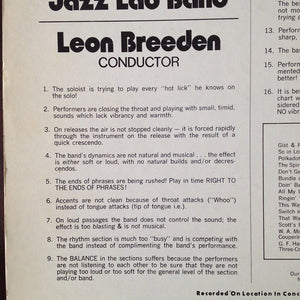 Leon Breeden With The North Texas State University Jazz Lab Band* : A Jazz Clinic By Leon Breeden (LP, Album)