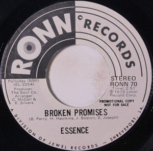 Essence (30) : Black Reflections / Broken Promises (7", Single, Promo)