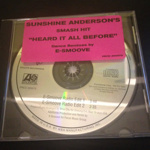 Sunshine Anderson : Heard It All Before (Dance Remixes) (CD, Single, Promo)