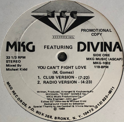 MKG* Featuring Divina (8) : You Can't Fight Love (12