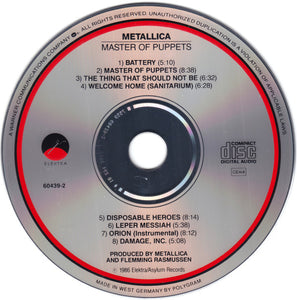 Metallica : Master Of Puppets (CD, Album)