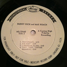 Load image into Gallery viewer, Buddy Rich And Max Roach : Rich Versus Roach (LP, Album, Mono, Promo)
