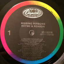 Load image into Gallery viewer, Missing Persons : Rhyme &amp; Reason (LP, Album, Win)
