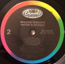 Load image into Gallery viewer, Missing Persons : Rhyme &amp; Reason (LP, Album, Win)
