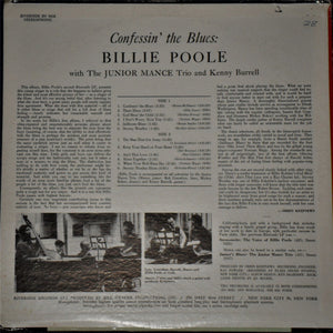 Billie Poole With The Junior Mance Trio* And Kenny Burrell : Confessin' The Blues! (LP, Album)
