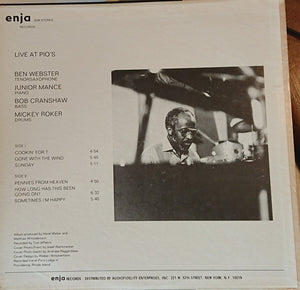 Ben Webster : Live At Pio's  (LP)