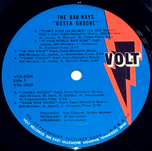 BAR-KAYS - Gotta Groove LP (Blue Volt Label)