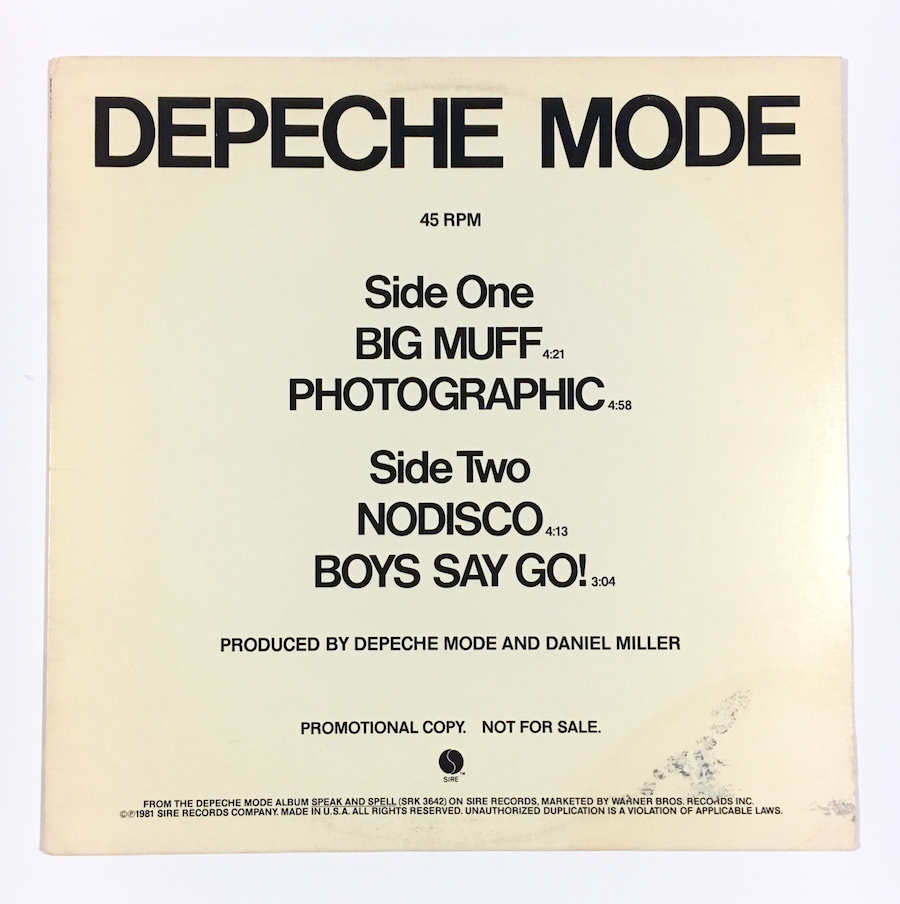 DEPECHE MODE - Selections From Speak & Spell Promo 12