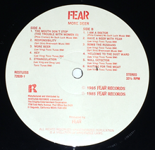 Load image into Gallery viewer, FEAR - More Beer LP
