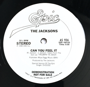 JACKSONS - Can You Feel It Promo 12”