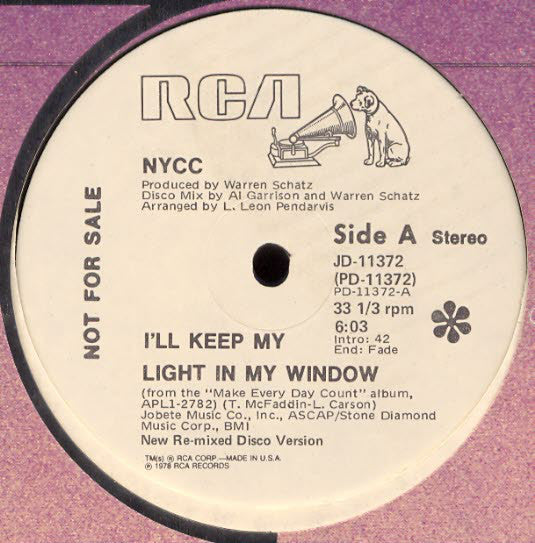 NYCC ‎– I'll Keep My Light In My Window