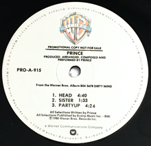 Load image into Gallery viewer, PRINCE - Head / Sister / Party Up Single-Sided Promo 12”
